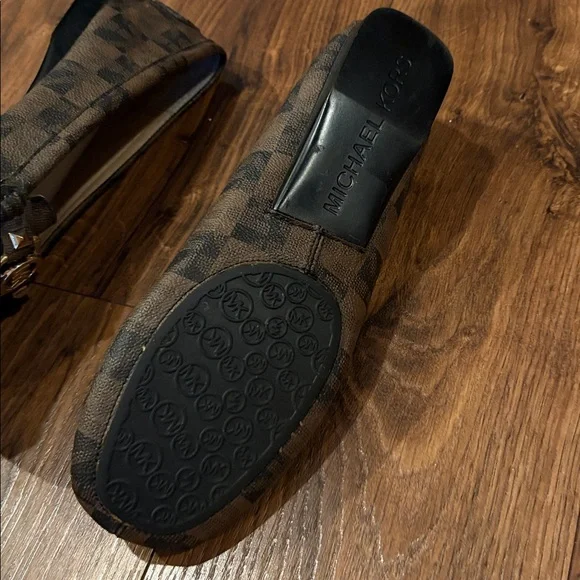 Michael Kors Checkered Brown Loafers - Picture 11 of 12